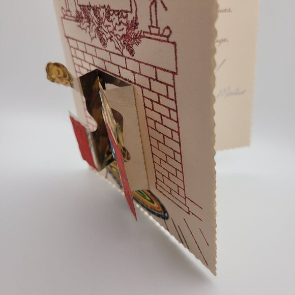 Vintage Pop Up Valentine Christmas Cards Paper Ephemera 3D Designs German USA - Picture 7 of 10
